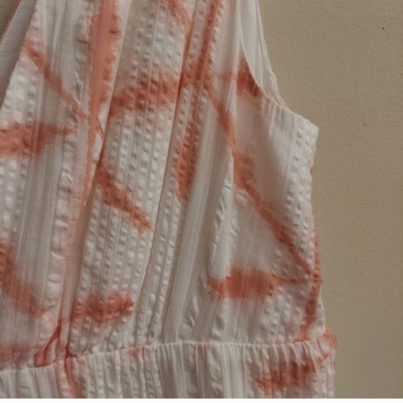 LOFT Star Tie Dye Tiered Double V Swing Dress sz S - Picture 7 of 13